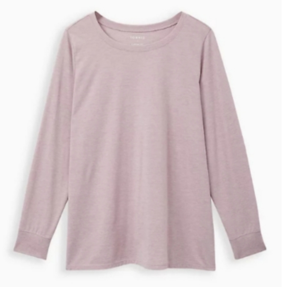 Torrid Signature Jersey Knit Everyday Long Sleeve Crewneck Tee